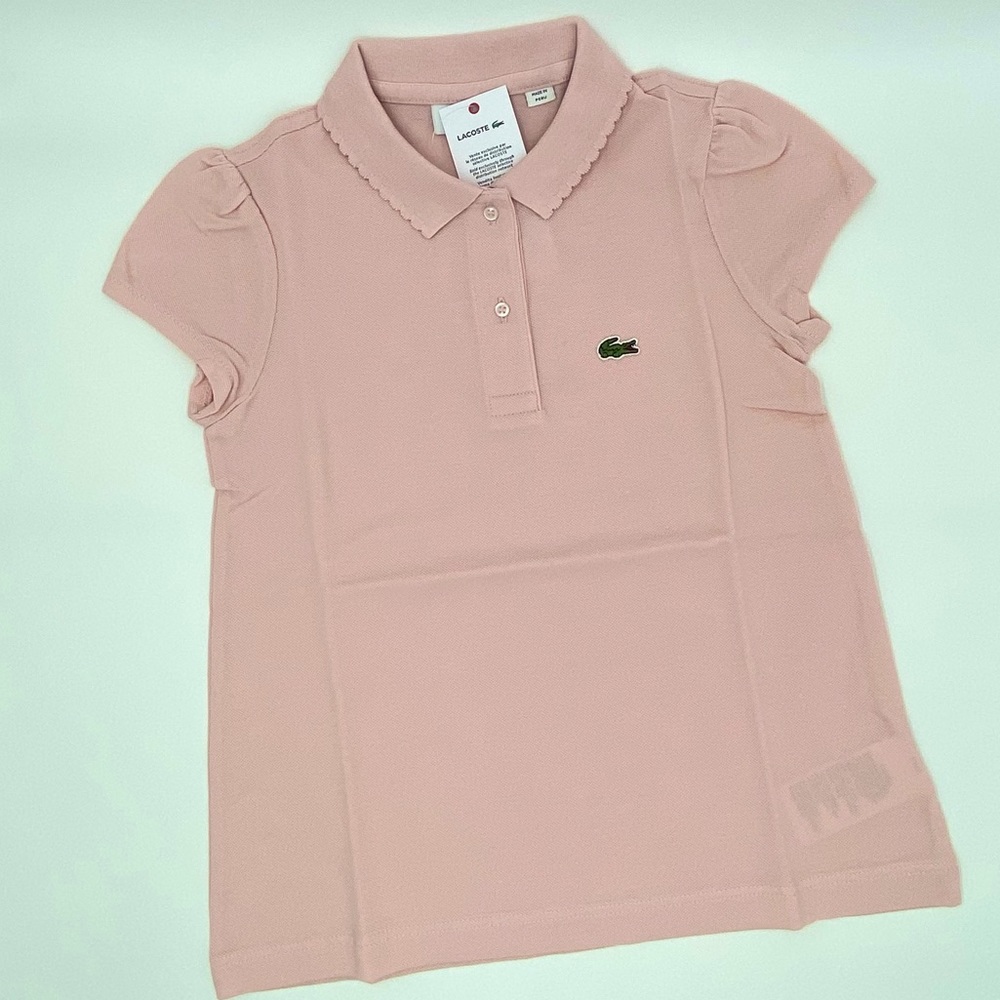 New - Lacoste Girls’ collared shirt (6Yr)